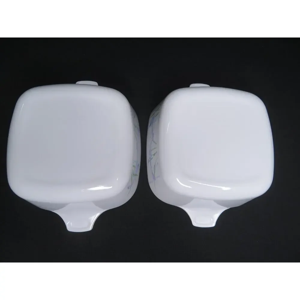 Vtg (2) CORNINGWARE Shadow Iris 3 Cup-Petite Pans P-13-B Rare